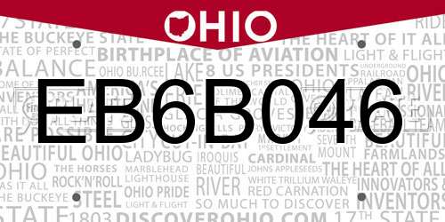 EB6B046 Ohio License Plate