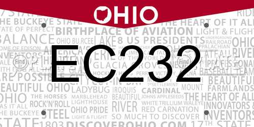 EC232 Ohio License Plate