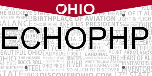 ECHOPHP Ohio License Plate