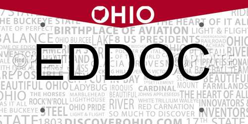 EDDOC Ohio License Plate