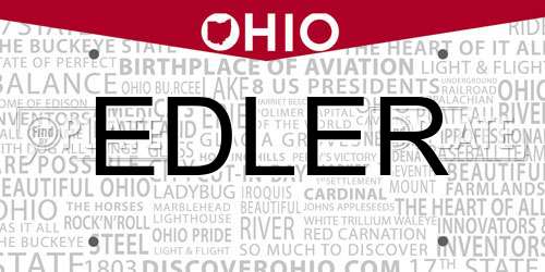 EDLER Ohio License Plate