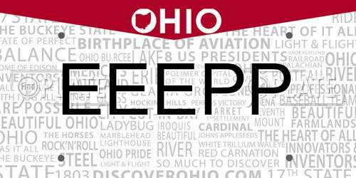 EEEPP Ohio License Plate