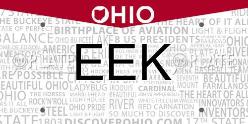 EEK Ohio License Plate