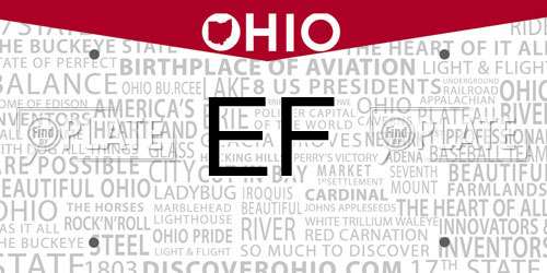 EF Ohio License Plate