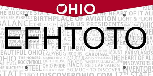 EFHTOTO Ohio License Plate