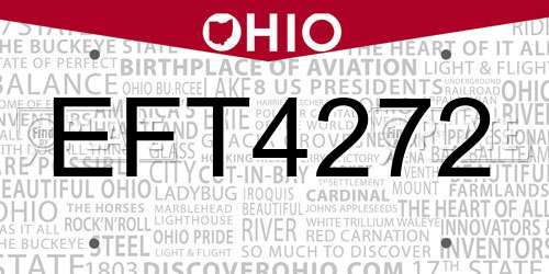 EFT4272 Ohio License Plate