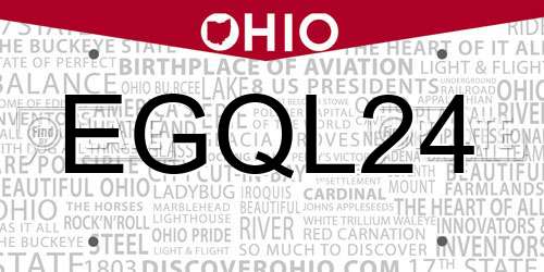 EGQL24 Ohio License Plate