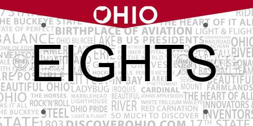 EIGHTS Ohio License Plate