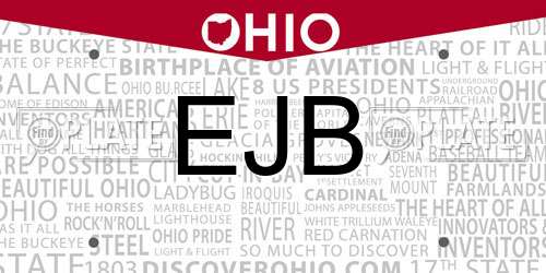 EJB Ohio License Plate