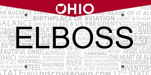 ELBOSS Ohio License Plate
