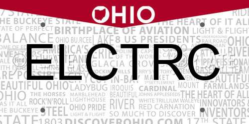 ELCTRC Ohio License Plate