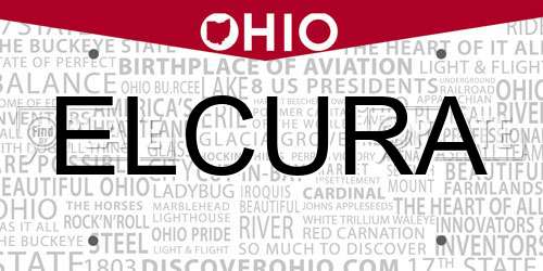 ELCURA Ohio License Plate