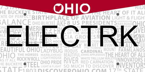 ELECTRK Ohio License Plate