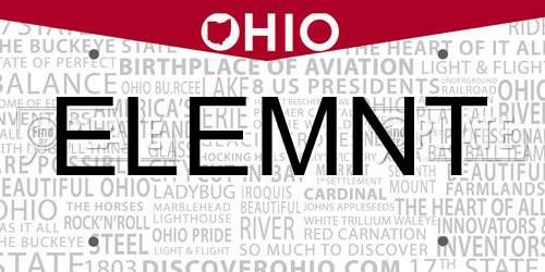ELEMNT Ohio License Plate