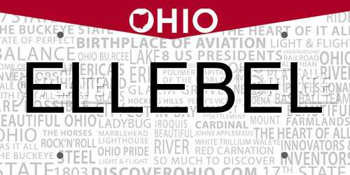 ELLEBEL Ohio License Plate