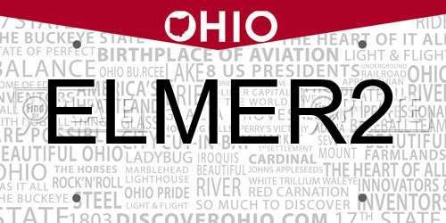 ELMER2 Ohio License Plate