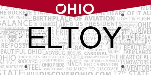 ELTOY Ohio License Plate