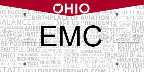 EMC Ohio License Plate