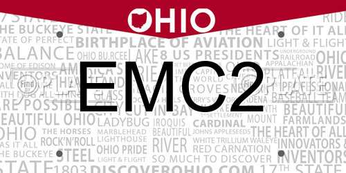 EMC2 Ohio License Plate