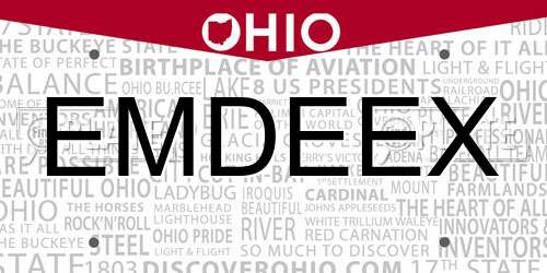 EMDEEX Ohio License Plate