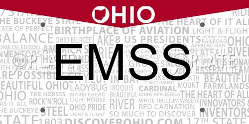 EMSS Ohio License Plate