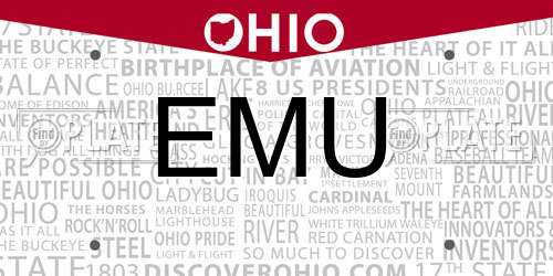 EMU Ohio License Plate