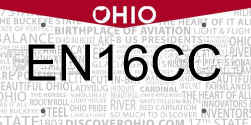 EN16CC Ohio License Plate