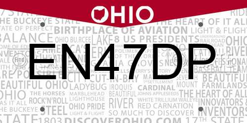 EN47DP Ohio License Plate