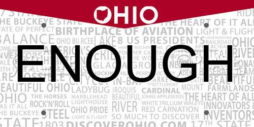 ENOUGH Ohio License Plate