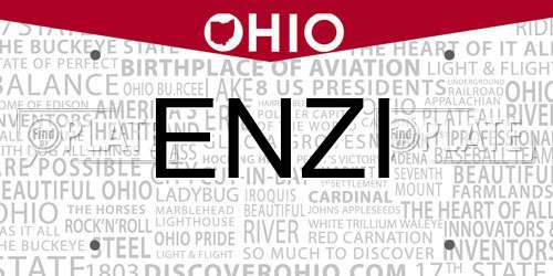 ENZI Ohio License Plate