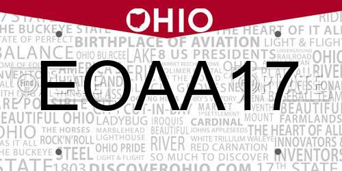 EOAA17 Ohio License Plate