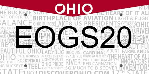 EOGS20 Ohio License Plate