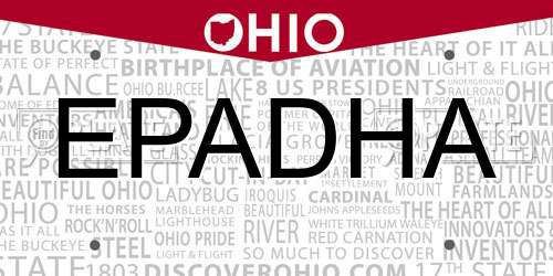 EPADHA Ohio License Plate