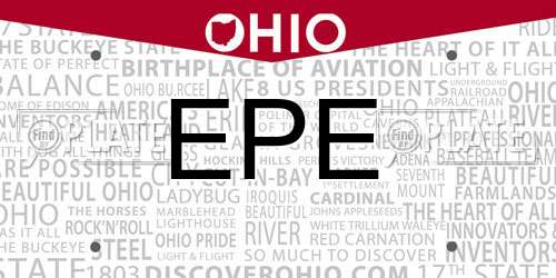 EPE Ohio License Plate