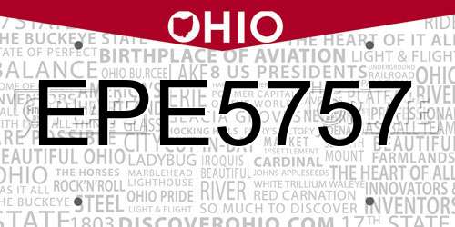 EPE5757 Ohio License Plate