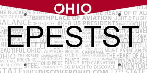 EPESTST Ohio License Plate