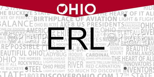 ERL Ohio License Plate