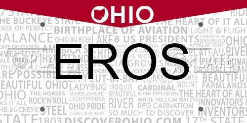 EROS Ohio License Plate