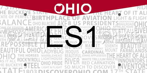 ES1 Ohio License Plate