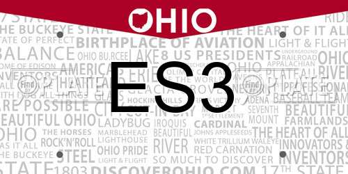 ES3 Ohio License Plate