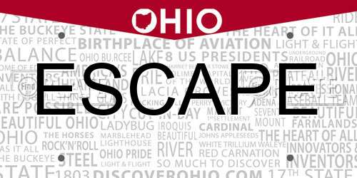 ESCAPE Ohio License Plate