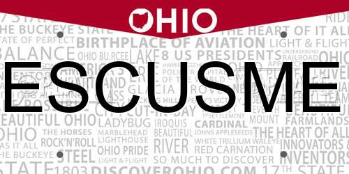 ESCUSME Ohio License Plate