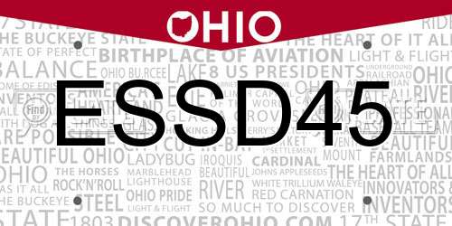 ESSD45 Ohio License Plate