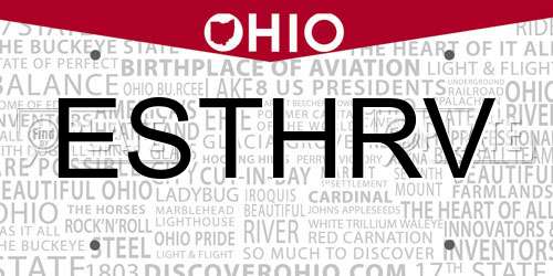 ESTHRV Ohio License Plate