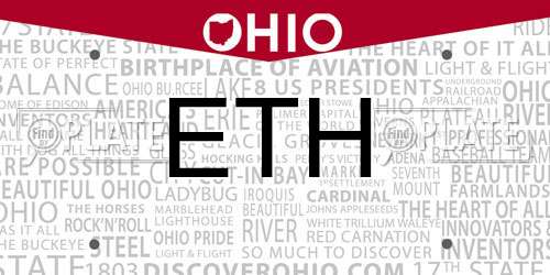 ETH Ohio License Plate