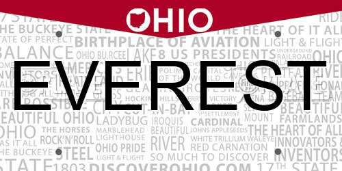 EVEREST Ohio License Plate