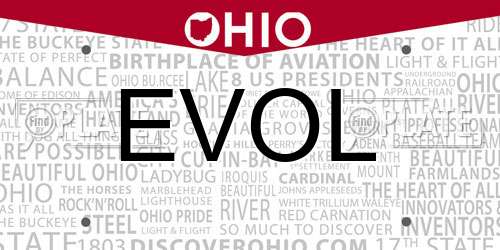 EVOL Ohio License Plate