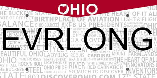 EVRLONG Ohio License Plate