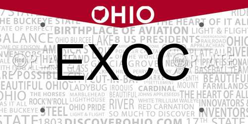 EXCC Ohio License Plate