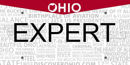 EXPERT Ohio License Plate